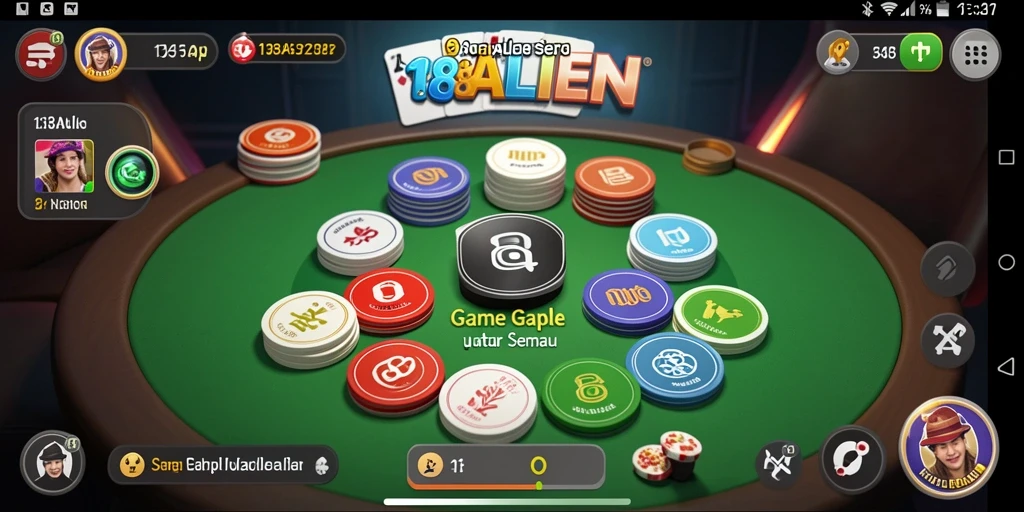 Tampilan gameplay Gaple yang menyenangkan dan menarik.