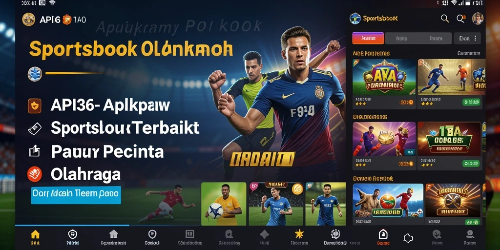 Tampilan utama API36 dengan berbagai pilihan taruhan olahraga.
