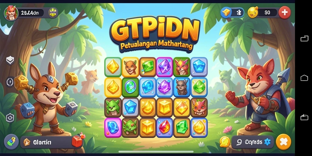 Screenshot GTPIDN menampilkan gameplay menarik dari tantangan Match-3.