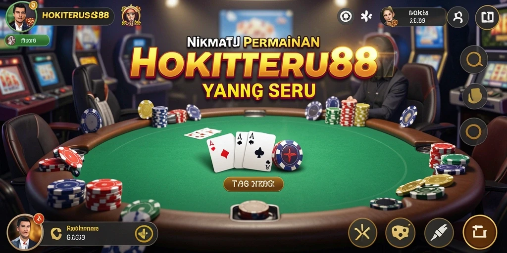 Tangkapan layar HOKITERUS88 menampilkan serunya permainan Poker yang mendebarkan.