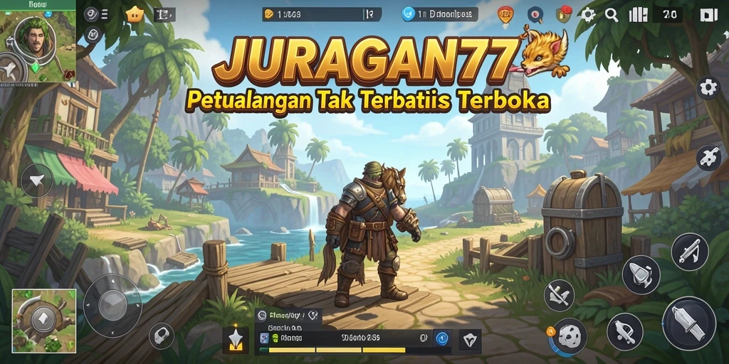Screenshot JURAGAN77 yang menunjukkan aksi mendebarkan di dunia terbuka.